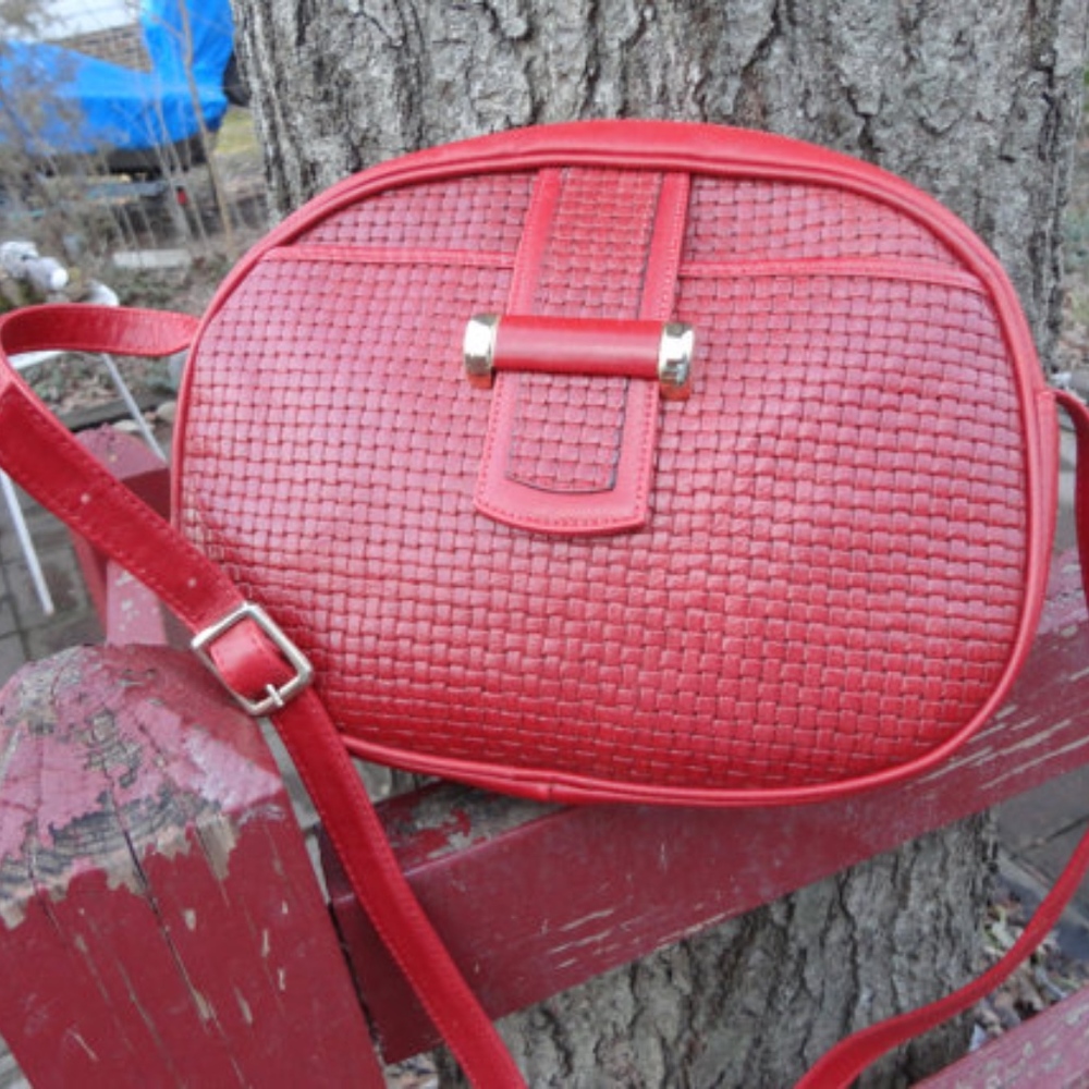 Vtg Genuine Leather Bag By Galfingers ITALY